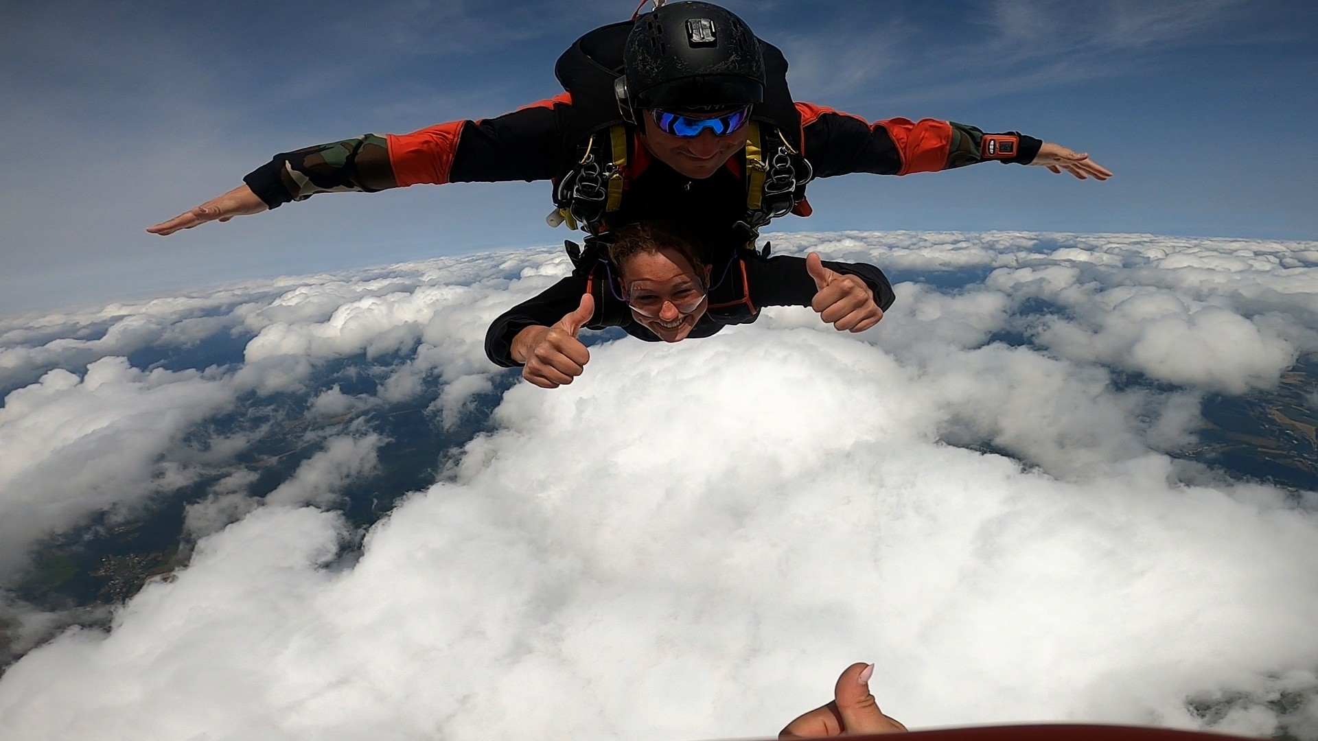 Tandem parachute ciel magique